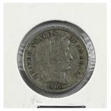 1900-S Barber Silver Dime, US 90% Coin