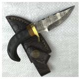 Damascus Steel Fixed Blade Knife w/ Sheath