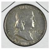 1952-D Franklin Silver Half Dollar, US 90% Coin