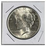 1923 Peace Silver Dollar US 90%, AU w/ Luster