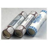 (3) Rolls BU 2005-D Buffalo Nickels