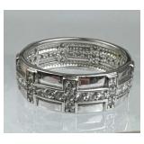 925 Silver Geometric Round Zirconia Band Ring