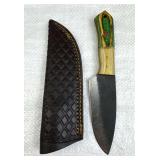Handmade Steel Fixed Blade Knife w/ Sheath