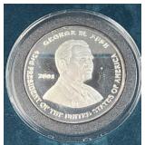 1oz Silver GW Bush .999 Troy Ounce Round