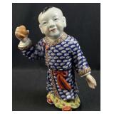 Mid Century Chinese Ho Ho Boy Porcelain Statue