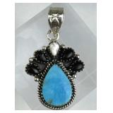 925 Silver Turquoise, White Buffalo & Blackjack P.