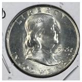 1963-D BU Franklin Silver Half Dollar, US 90%