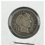 1905-O Barber Silver Dime, US 90% Coin
