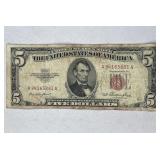 1953 US Red Seal $5 Bill