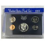 1969 Proof Coin Set w/ 40% Silver JFK Half