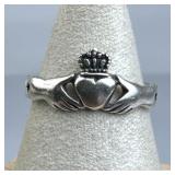 925 SIlver Vintage Celtic Irish Claddagh Ring