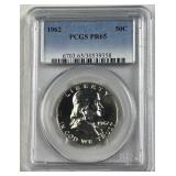 1962 Franklin Silver Prf. Half Dollar, PCGS PR65