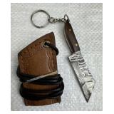 Damascus Steel Fixed Blade Knife w/ Sheath
