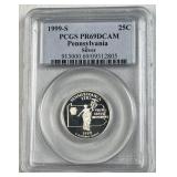 1999-S Silver Proof Pennyslv. Quarter, PCGS 69