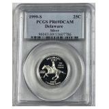 1999-S Silver Proof Delaware Quarter, PCGS 69