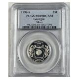 1999-S Silver Proof Georgia Quarter, PCGS 69