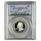 1997-S Silver Proof Quarter, PCGS PR69 DCAM