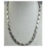 925 Silver Italy Reversible Herringbone Necklace