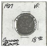 1927 Canada Nickel, CAN 5c Coin, George V