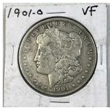 1901-O Morgan Silver Dollar, US $1 Coin, 90%
