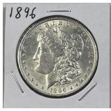 1896 Morgan Silver Dollar, US $1 Coin, 90%