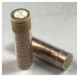 (2) Rolls 1960-D Small Date BU Lincoln Cents