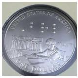 2009 Silver Dollar Braille Education Set, US Mint