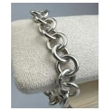 925 Silver Chunky Round Link Toggle, Mexico