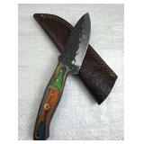 Handmade Steel Fixed Blade Knife w/ Sheath