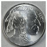 1oz Silver Buffalo/Chief Round .999 Fine w/ Rays