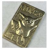 1999 Pokemon Pikachu BK 23K Gold Plated