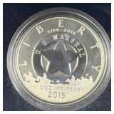 2015 Proof Silver Dollar, US Marshals 225th Ann.