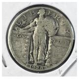 1928 Standing Liberty Silver Quarter, US 90%