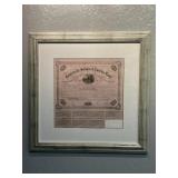 1863 Confederate $100 Loan, Quality Framing
