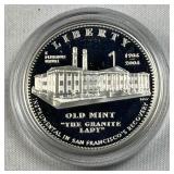 2006 Proof Silver Dollar, San Fran. Old Mint, 90%