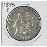 1880-S Morgan Silver Dollar, US $1 Coin, 90%