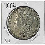 1882 Morgan Silver Dollar, US $1 Coin, 90%