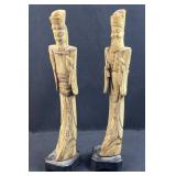 Antique Carved Bone Emperor/Empress, China