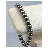 925 Silver Taxco 8mm Ball Bead Bracelet
