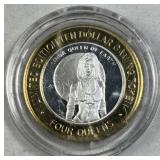 0.6oz Silver Strike Casino Token Earth Queen .999