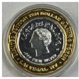 0.6oz Silver Strike Casino Token Caesar's Pal