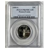 Pennsylvania Silver Prf. 25c PCGS PR69DCAM