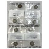 (8) Barber Silver Dimes