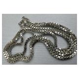 925 Silver Italy Box Link Chain Necklace