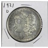 1921-D Morgan Silver Dollar, US 90% Coin