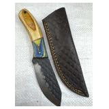 Handmade Steel Fixed Blade Knife w/ Sheath