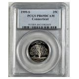 Connecticut Silver Prf. 25c PCGS PR69DCAM