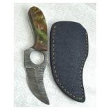 Damascus Steel Karambit Blade Knife w/ Sheath