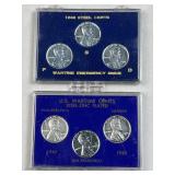 (2) 1943-P,D,S US WWII Steel Cents Sets