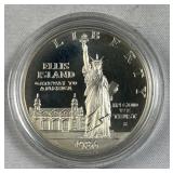 1986 Silver Proof Ellis Island Dollar 90%